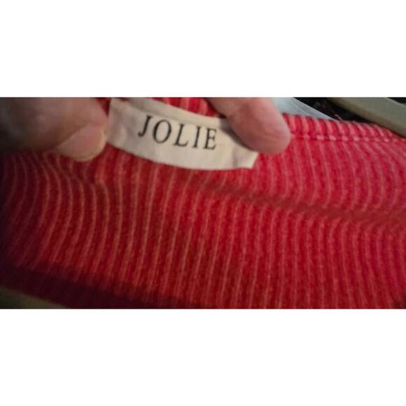 Jolie Med Peplum Red/Berry VNeck Shirt - Picture 2 of 2